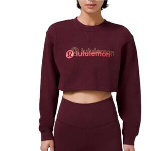 lululemon athletica Dark Red Cropped Sweatshirt